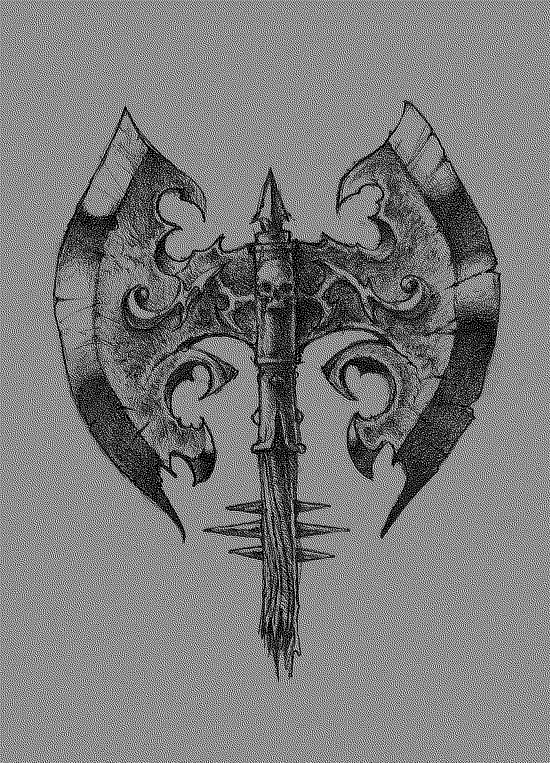 Celtic inspired dark fantasy battle axe