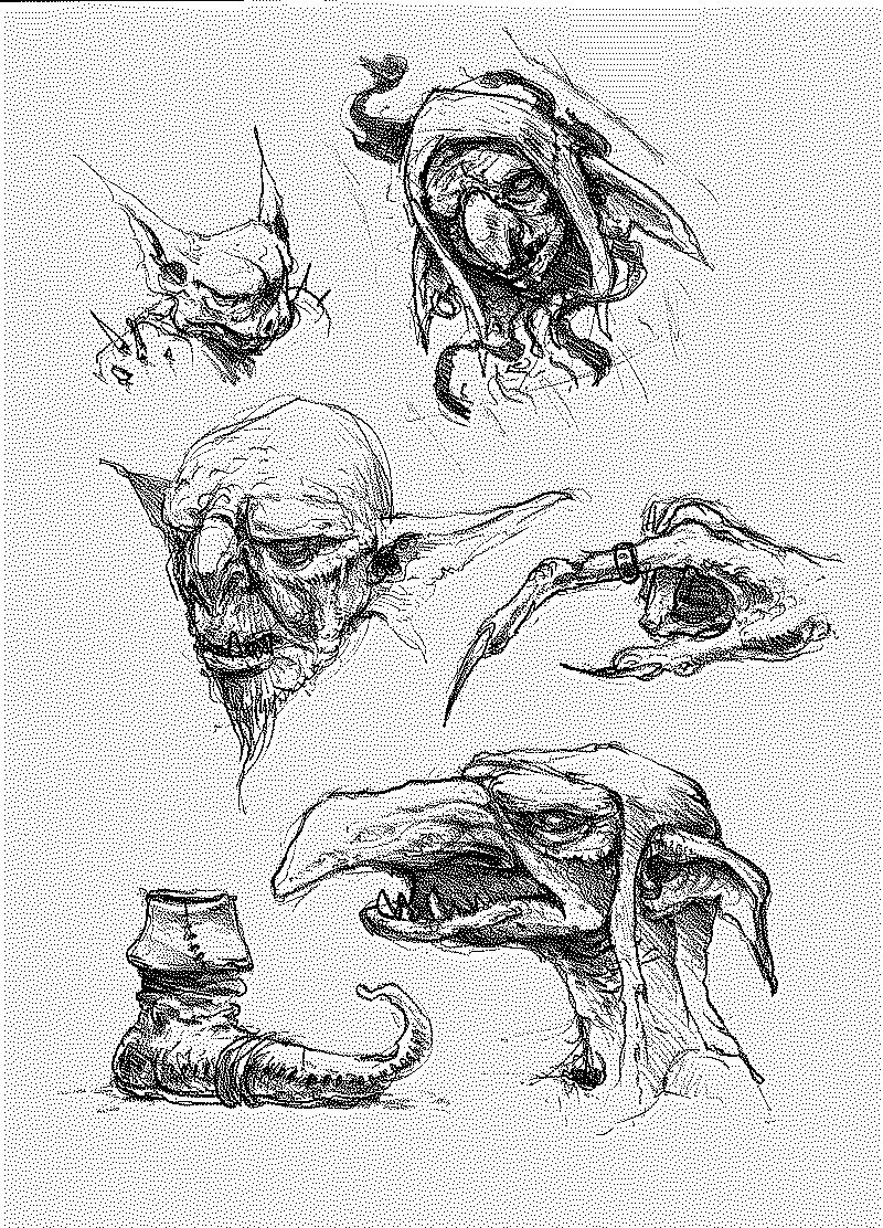 Goblin faces and details
