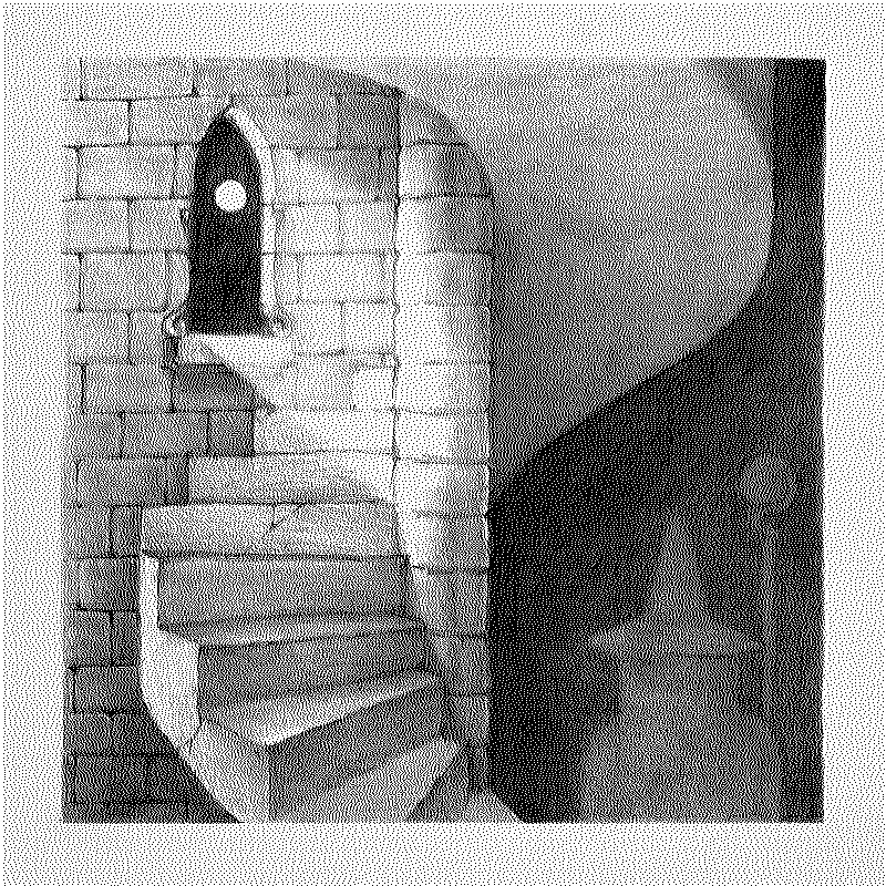 Wizard in a spiral stone staircase