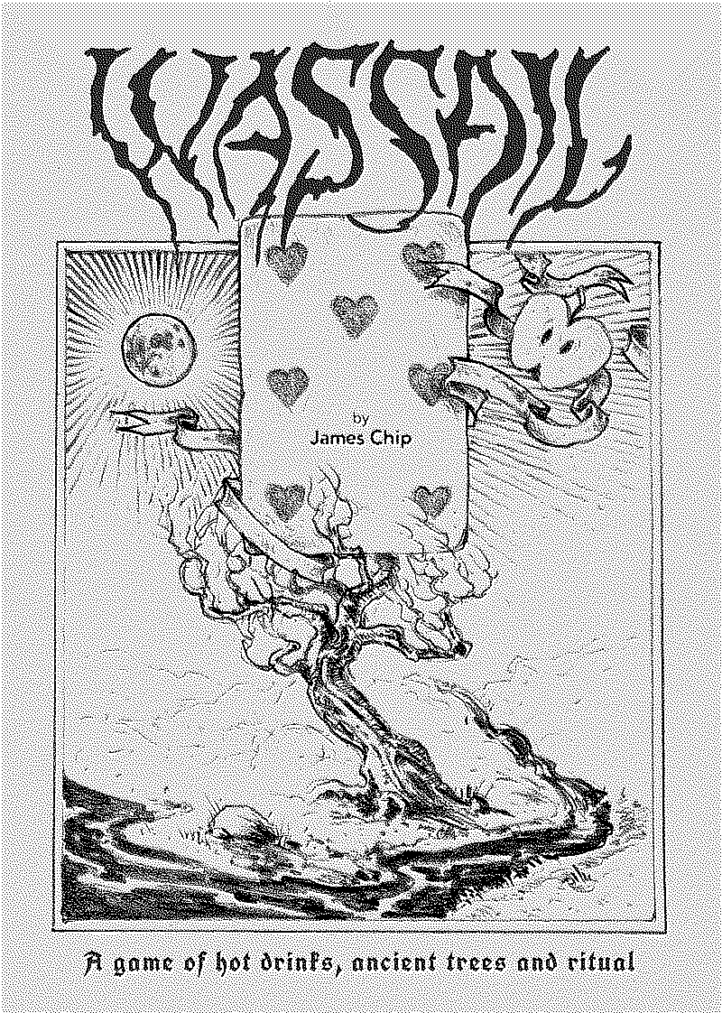 Cover illustration showing a tree, apples, and a playing card