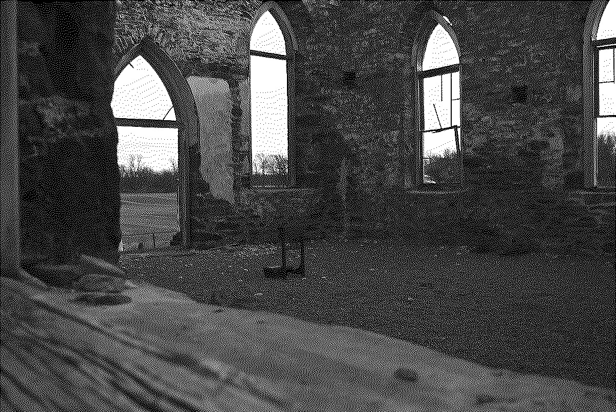 View inside the ruined church