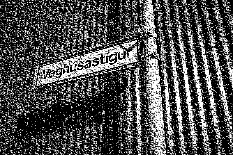 Street sign in icelandic