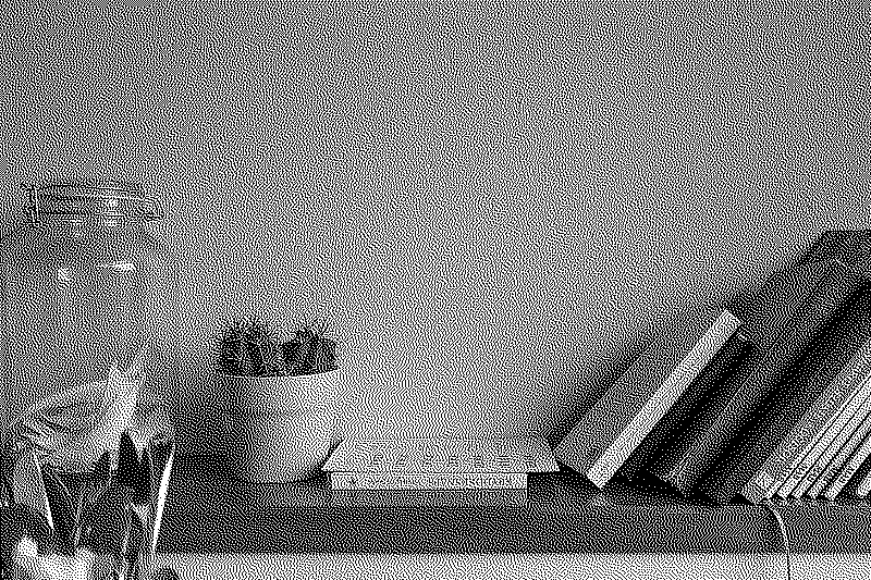 Decorations and books on some shelves in the restaurant