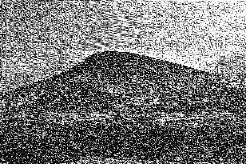 A green mountain